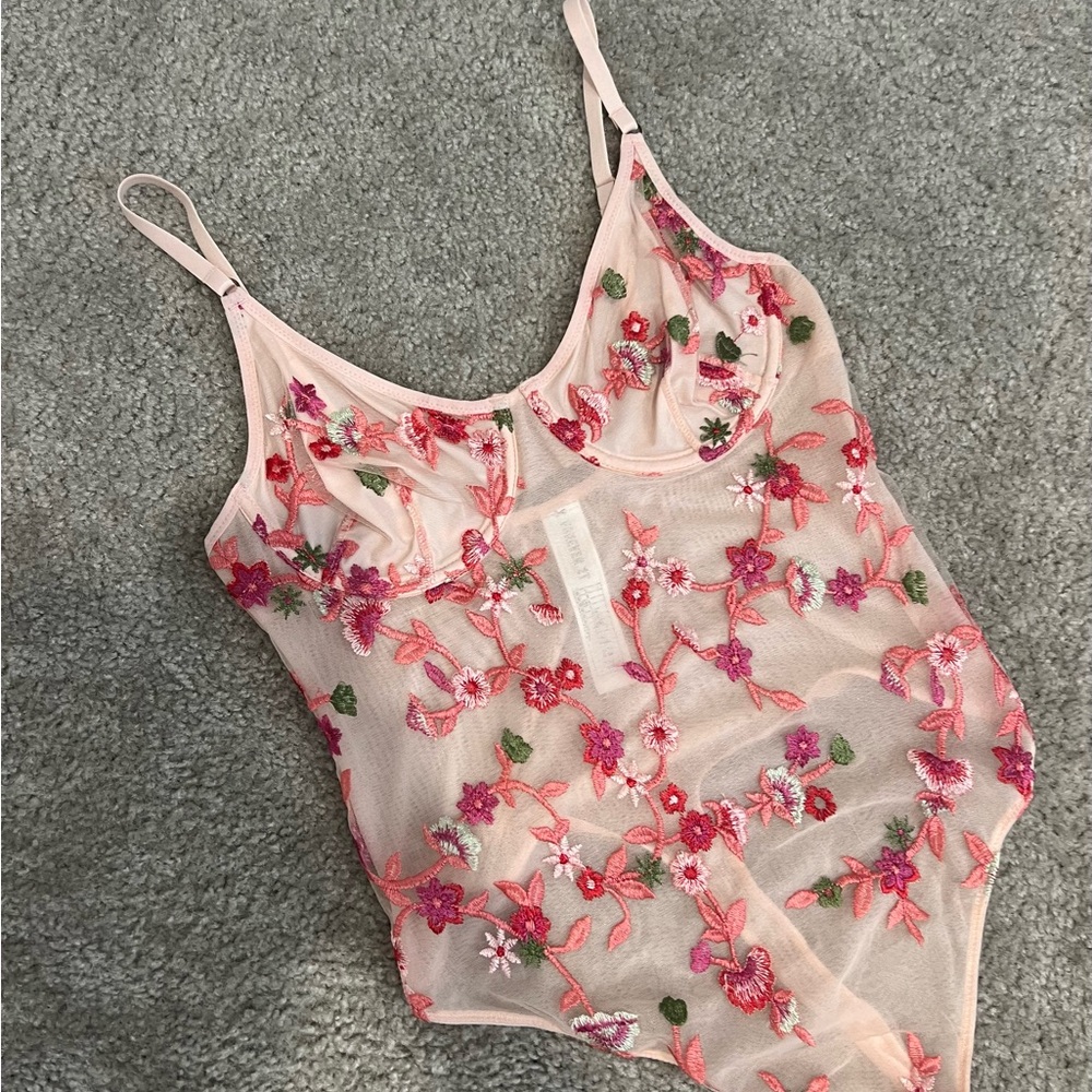 Pink Flower Bodysuit